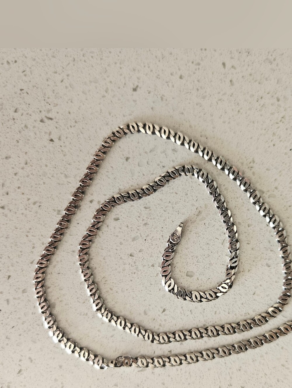 Vintage 18" Solid Sterling Silver Italian 925 Chain - Picture 6 of 9
